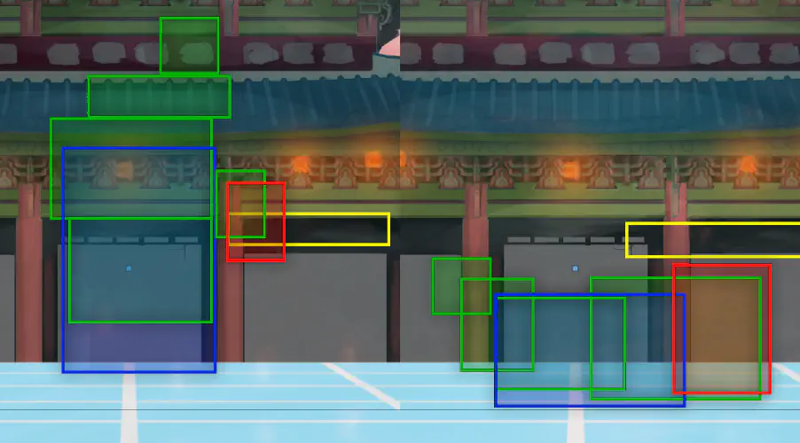 Left move: low crush - jumps over moves with hitboxses close to the ground. Right move: low profile - slides under mid and high lane hitboxes.